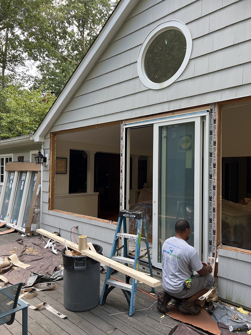Apply flashing tape to stop the leakage